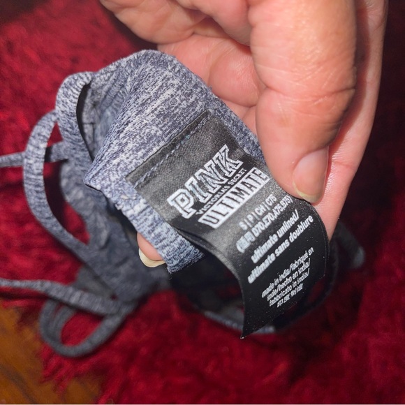 PINK Unlined Victoria’s Secret Gray Ultimate Sports Bra Size S - Picture 3 of 5